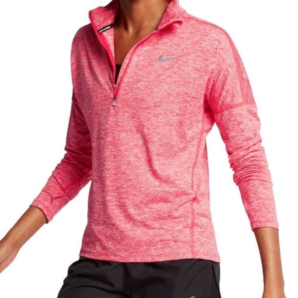 Nike Dri-Fit Pink/Red quarter-zip long sleeve